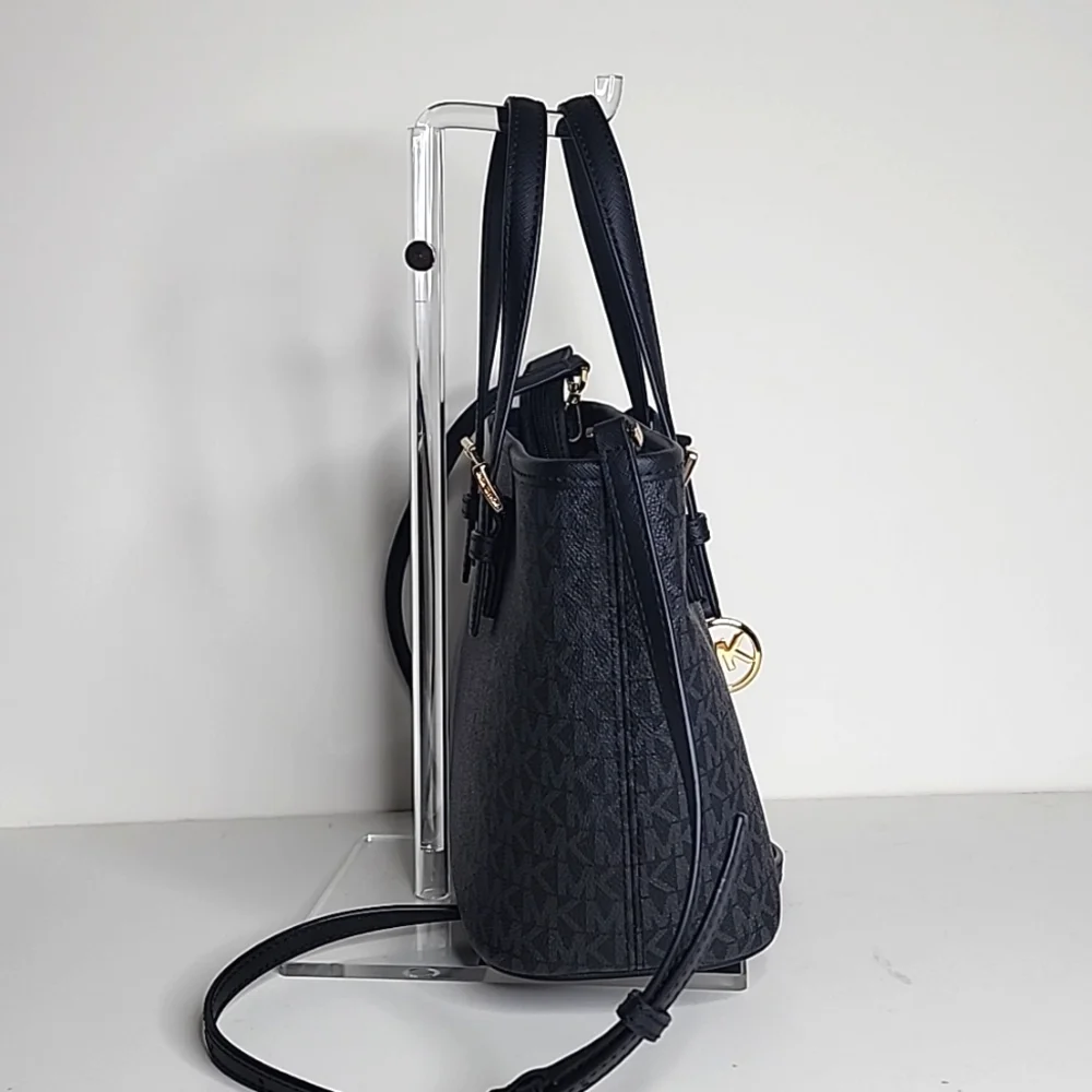 Michael Kors Jet Set Travel Extra-Small Logo Top-Zip Tote Bag - Picture 4 of 15